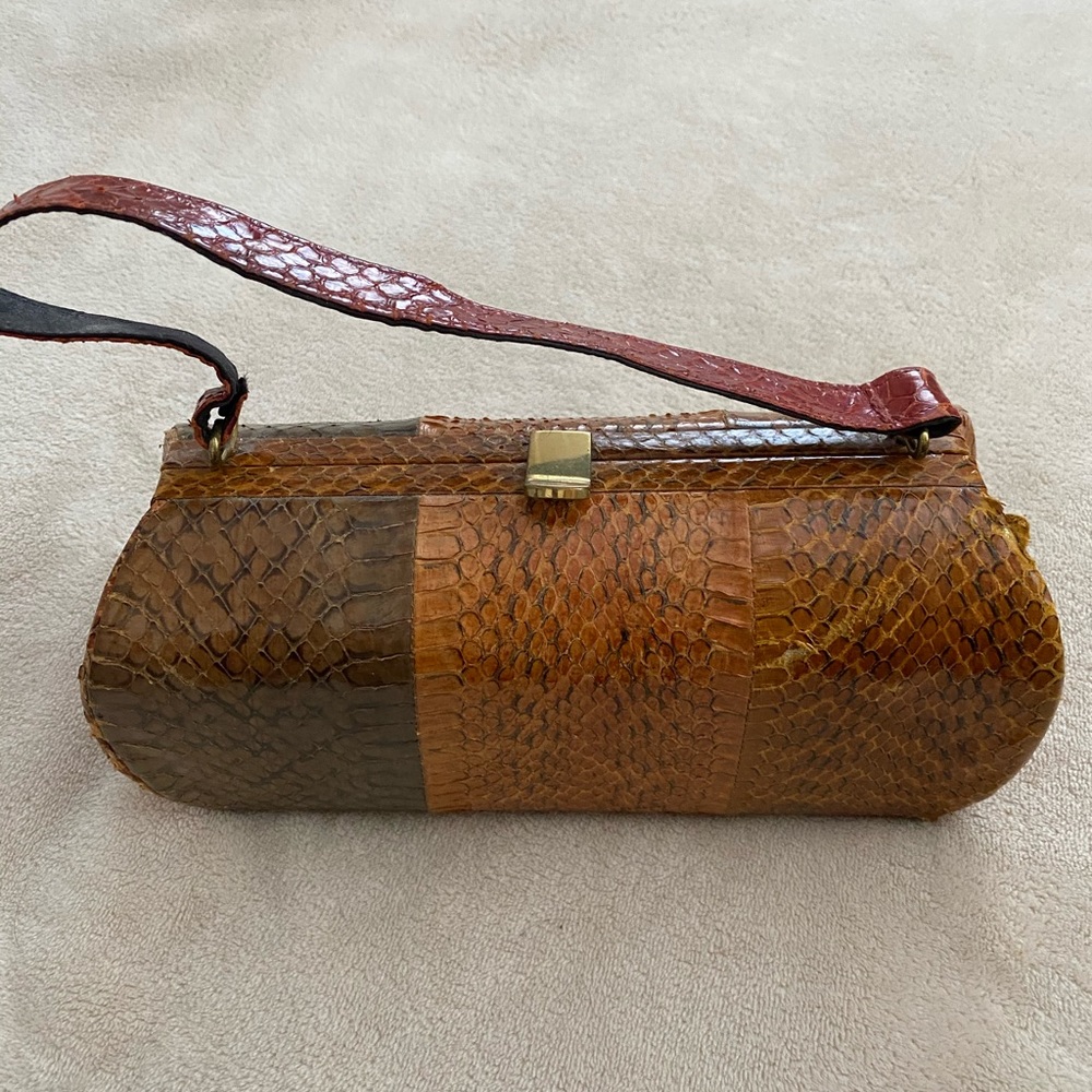Vintage snake skin bag!